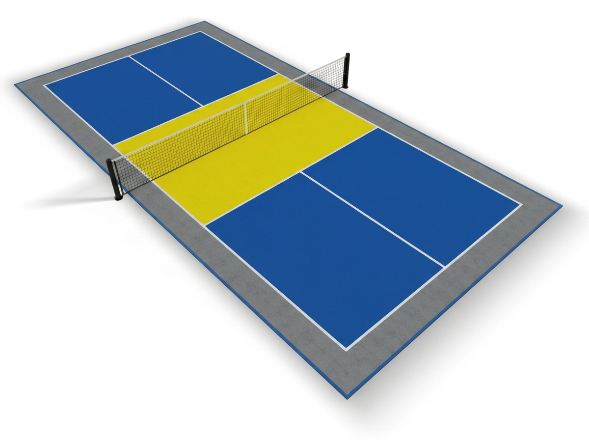 Terrain pickleball Cobalt · Jaune