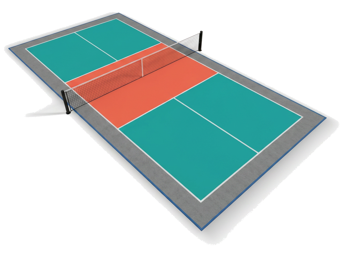Terrain pickleball Teal · Corail